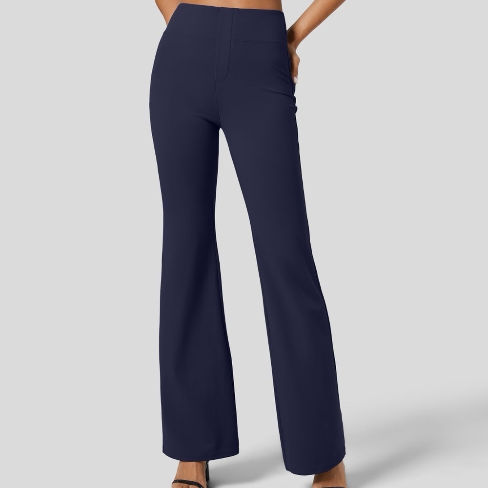 Halara Flex SculptKnit Flare Work pant, Small Reg, NWT, Dress Blues - Picture 8 of 12